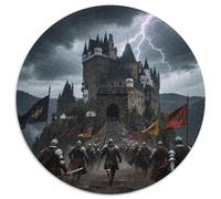 château Bran 1000 Pièces Puzzle Rond pour Adultes Et Enfants Encastrement Parfait Jeu D'Intelligence De l'art De La DécoRat ION Moderne 1000pcs (67.5x67.5cm)