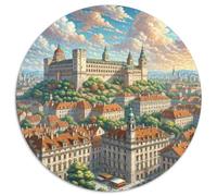 château Bran 1000 Pièces Puzzles Classiques Puzzle Circulaire pour Adultes Et Enfants Décompression Jeu D'Intelligence De l'art De La DécoRat ION Moderne 1000pcs (67.5x67.5cm)