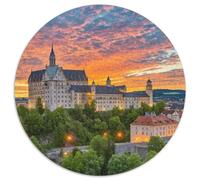 château Bran 1000 Pièces Puzzles Classiques Puzzle Rond pour Adultes Et Enfants Encastrement Parfait Jeu D'Intelligence De l'art De La DécoRat ION Moderne 1000pcs (67.5x67.5cm)