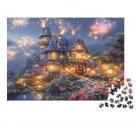 Château Casse-tête 1000 Pièces sans Poussière, Puzzles pour Adultes Jeu De Patience pour Une Activité Jour De Pluie, Cadeau De Retraite 38x26cm/1000pcs