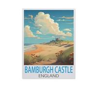 Château de Bamburgh, Angleterre，Puzzle pour Adultes 1000 Pièces en Bois Puzzles Jeu Cadeau Accueil Décoratif Mots Croisés（75x50cm）-I52