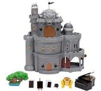 Jakks Pacific – Set de jeu Film Super Mario Galaxy Château Deluxe de Bowser, Figurine 4 cm, Piano