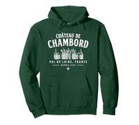 Chateau de Chambord Val de Loire Francia Depuis 1519 Sweat à Capuche, Unisexe pour Adultes, Vert Forêt, L