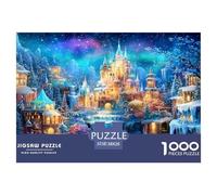 Château de Cristal Puzzle De 1000 Pièces pour Adultes Et Enfants Dès 14 Ans Jeux De Défi Jouets Éducatifs De Qualité Supérieure Décoration De La Maison 38x26cm/1000pcs