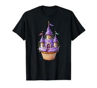 Château de Cupcake Violet enchanté Fantaisie Princesse T-Shirt