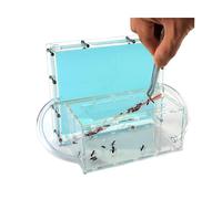 Château de fourmis de ferme pour enfants en acrylique transparent pour fourmis - Kit d'apprentissage scientifique - Grand atelier de fourmis - Avec mangeoire en eau - Nid de fourmis vivantes et reine