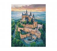 Schipper Peinture par numéros Château Hohenzollern 40 x 50 cm avec pinceaux et peintures acryliques