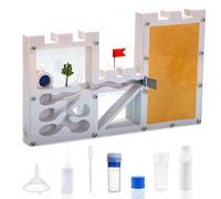 Château de la Ferme aux Fourmis - Grand Espace d'observation Double Face et Sable - Kit d'observation de Colonies de Fourmis - Fourmilières pour Adultes et étudiants (Mur de Ville en Sable Jaune)