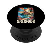 Château de l'île d'Okinawa, Japon, Kanji, Anime, Otaku, Souvenir PopSockets PopGrip Adhésif