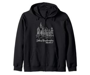 Château de Neuschwanstein, Munich, Allemagne Signature Heart Art Sweat à Capuche