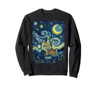 Château de Neuschwanstein Nuit étoilée Histoire de l'art Cadeau Sweatshirt