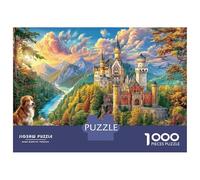 Château de Neuschwanstein Puzzle 1000 Pièces, Difficile Puzzles pour Adults EnfFourmi, Jeu De Défi Intellectuel 38x26cm/1000pcs