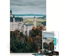 Château de Neuschwanstein Puzzle de 1000 pièces pour Adultes Jeu de réflexion et de complicité Cadeau élégant (50x75cm)