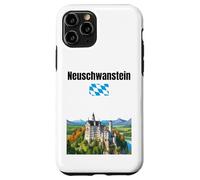 Château de Neuschwanstein souvenir voyage Allemagne drapeau bavarois Coque pour iPhone 11 Pro