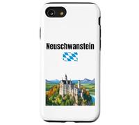 Château de Neuschwanstein souvenir voyage Allemagne drapeau bavarois Coque pour iPhone SE (2020) / 7 / 8