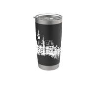Château de Neuschwanstein Vintage Bavière I Love Germany Gobelet isotherme en acier inoxydable double paroi