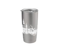 Château de Neuschwanstein Vintage Bavière I Love Germany Gobelet isotherme en acier inoxydable double paroi