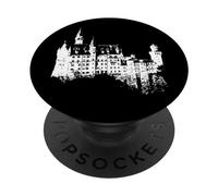 Château de Neuschwanstein Vintage Bavière I Love Germany PopSockets PopGrip Adhésif