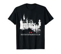 Château de Neuschwanstein Vintage Bavière I Love Germany T-Shirt