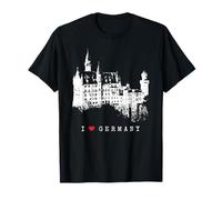 Château de Neuschwanstein Vintage Bavière I Love Germany T-Shirt