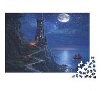 Château de rêve Casse-tête 1000 Pièces sans Poussière, Grand Puzzle Jeu De Patience pour Un Passe-Temps pour Adulte, Étoile du Cadeau De Noël 70x50cm/1000pcs