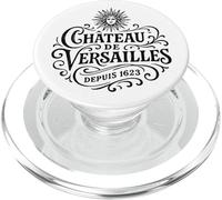 Château de Versailles Soleil Depuis 1623 Imprimé Noir Vintage PopSockets PopGrip pour MagSafe