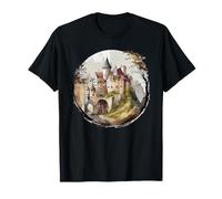 Château de Ville médiévale rétro Architecture Vintage T-Shirt