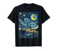 Château d'Édimbourg Écosse Nuit étoilée Art Histoire Cadeau T-Shirt