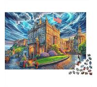 Château d'Édimbourg Puzzle 1000 Pièces Difficile Puzzles pour Adults DIY Jigsaw Puzzle Casse-tête De Jeu Familial Jouets De Défi 52x38cm/1000pcs