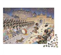 Château d'Édimbourg Tattoo Piper's Spill Puzzle en Bois Imperméable DIY Puzzles De 1000 Pièces pour Adultes Amusant De Décoration pour La Maison