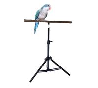 Château d'entraînement - Râtelier de support pliable, support réglable en hauteur de 40 à 75 cm, station d'exercice à plumes, structure stable pour les zones de loisirs sur