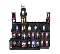 Château D'Halloween En Acrylique Plate de Collection Effrayante et