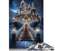 Château d'hiver enchanté 1000 Puzzles pour Adultes, Jouet de détente, Puzzles Difficiles pour Enfants de 12 Ans et Plus, Cadeau de Noël 1000 pièces (75 x 50 cm)