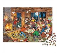 Château d'horreur dans Les Bois Puzzle en Bois Imperméable Puzzles De 1000 Pièces pour Adultes Coloré De Décoration pour La Maison