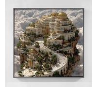 Château Diamond Painting Paysage Diamond Painting Adulte, Peinture Diamant Enfant Bricolage Strass Point de Croix Broderie Diamant Kit Complet pour Tableau Decoration Murale Cadeau 60x60cm hb4-e68