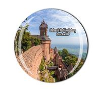 Chateau du haut Koenigsbourg Orschwille France Aimant de réfrigérateur en cristal souvenir souvenir collection cadeau