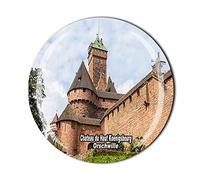 Chateau du haut Koenigsbourg Orschwille France Aimant de réfrigérateur souvenir souvenir souvenir de collection pour réfrigérateur