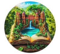 Château du rêvePuzzle en Bois 1000 Pièce pour Adultes Rond Monde de fantaisieJouet Puzzle À Défi Créatif Stimulant1000pcs (67.5x67.5cm)
