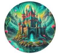 Château du rêvePuzzle en Bois 1000 Pièce pour Adultes Rond paysageJouet Puzzle À Défi Créatif1000pcs (67.5x67.5cm)