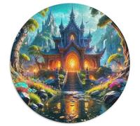Château du rêvePuzzle en Bois 1000 Pièces pour Adultes Et Enfants Rond Monde de fantaisieJouet Puzzle À Défi Créatif1000pcs (67.5x67.5cm)