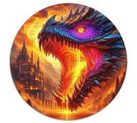 Château du rêvePuzzles 1000 Pièces pour Adultes Rond Dragon du malJouet Puzzle À Défi Créatif1000pcs (67.5x67.5cm)