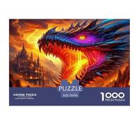 Château du rêvePuzzles De 1000 Pièces pour Adultes Et Enfants Jeux Familiaux Dragon du malAmusant Et Difficiles Décorations Intérieures Idée De Cadeau Géniale70x50cm/1000pcs