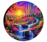 Château du rêvePuzzles en Bois 1000 Pièces pour Adultes Et Enfants Rond paysageDécorations Familiales À Défi Créatif1000pcs (67.5x67.5cm)