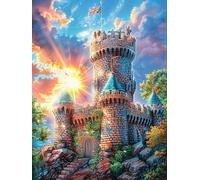 Château enchanté dans Le Ciel au Coucher de Soleil 300 Pieces Casse-tête Adolescent en Carton Rigide Mythes fantastiques Difficulté Moyenne Activité Éducative Cadeau Fête des Mères Haute Qualit