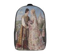 Château et fleurs-Belle histoire d'amourSacs À Dos Pour Enfants École, Grande Capacité Adolescents Sac À Garçons Filles Voyage 17inch