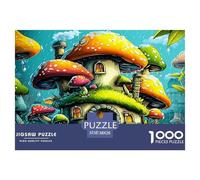 Château Fantastique néons Puzzle 1000 Pièces, Puzzle Un Jeu Intellectuellement Stimulant Cadeaux pour Adolescents Et Enfants 38x26cm/1000pcs