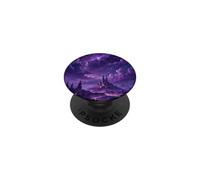 Château Fantastique Violet, Ciel Nocturne céleste, Paysage onirique Magique PopSockets PopGrip Adhésif