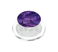 Château Fantastique Violet, Ciel Nocturne céleste, Paysage onirique Magique PopSockets PopGrip pour MagSafe