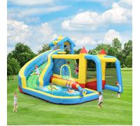 Château gonflable 364x315x239 cm 5 en 1 pour enfants avec toboggan et zone de saut,d'extérieur piscine d'eau-filet de football