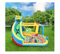 Château gonflable 5-en-1 - ROLIPO - 5 en 1 - Toboggan - Panier basket - 364×315×239 cm